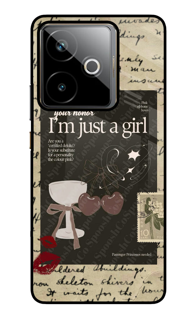 I am just a girl Realme GT 7T Metal Case Back Cover by Casekaro