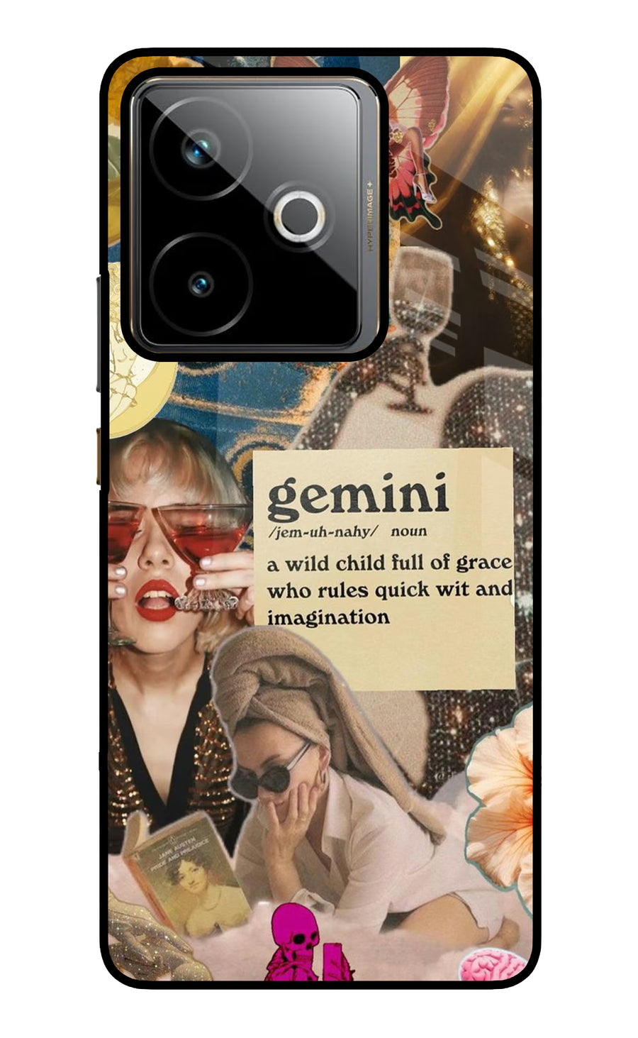 Gemini Zodiac Realme GT 7T Back Cover, Metal case