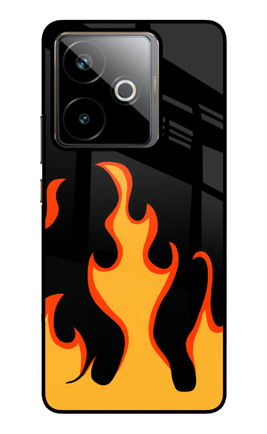 Fired Up – Black Realme GT 7T Back Cover, Metal case