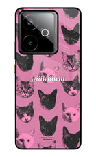 Pink Cats Realme GT 7T Metal Case Back Cover by Casekaro