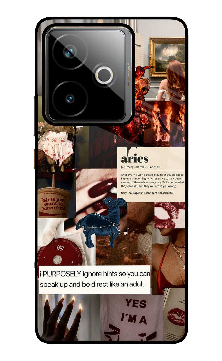 Zodiac Aries Realme GT 7T Back Cover, Metal case