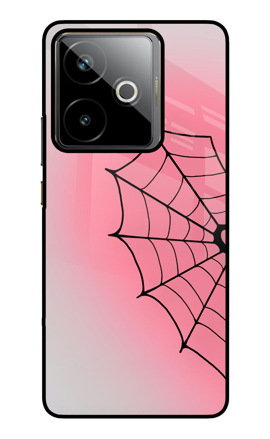 Pink Web Realme GT 7T Back Cover, Metal case