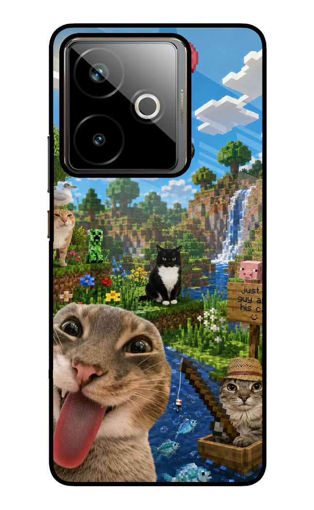Minecraft Cat Chaos Realme GT 7T Metal Case Back Cover by Casekaro