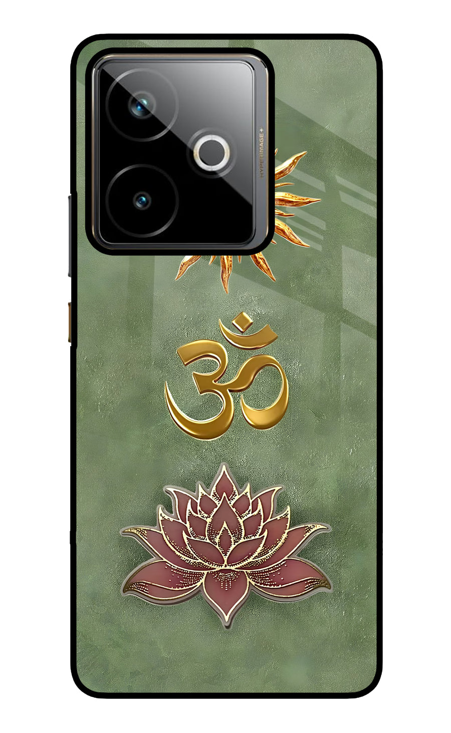 Om & Lotus Realme GT 7T Back Cover, Metal case