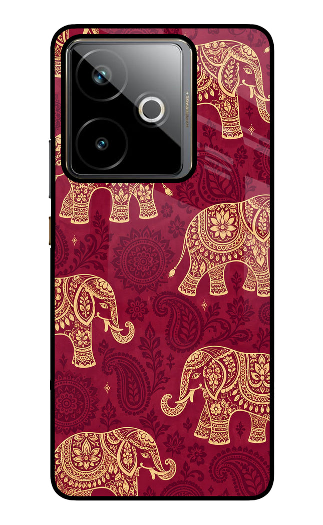 Maroon Elephant Realme GT 7T Metal Case Back Cover by Casekaro
