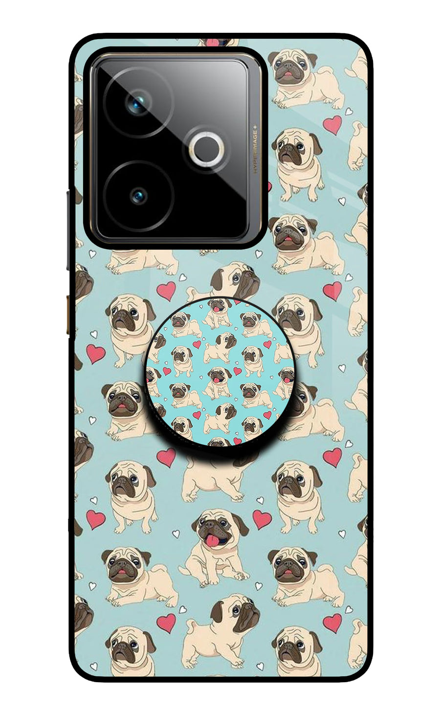 Pug Dog Realme GT 7T Pop Case, Metal case