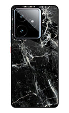 Black Marble Texture Realme GT 7 Metal Case Back Cover by Casekaro