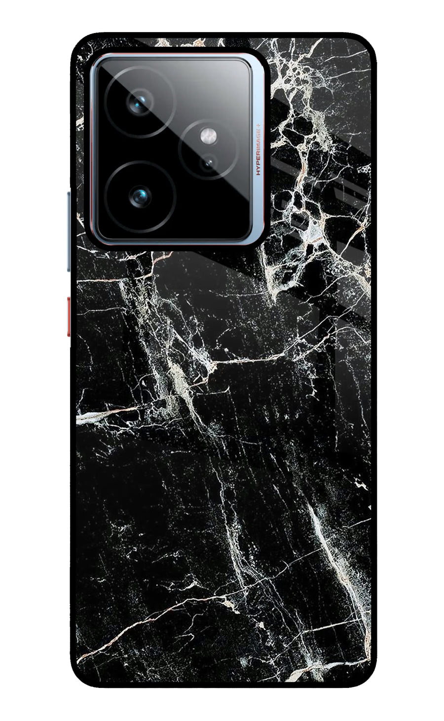 Black Marble Texture Realme GT 7 Back Cover, Metal case