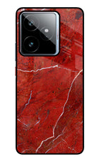 Red Marble Design Realme GT 7 Metal Case Back Cover by Casekaro