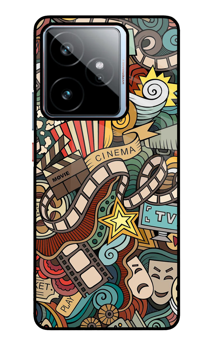 Cinema Abstract Realme GT 7 Back Cover, Metal case