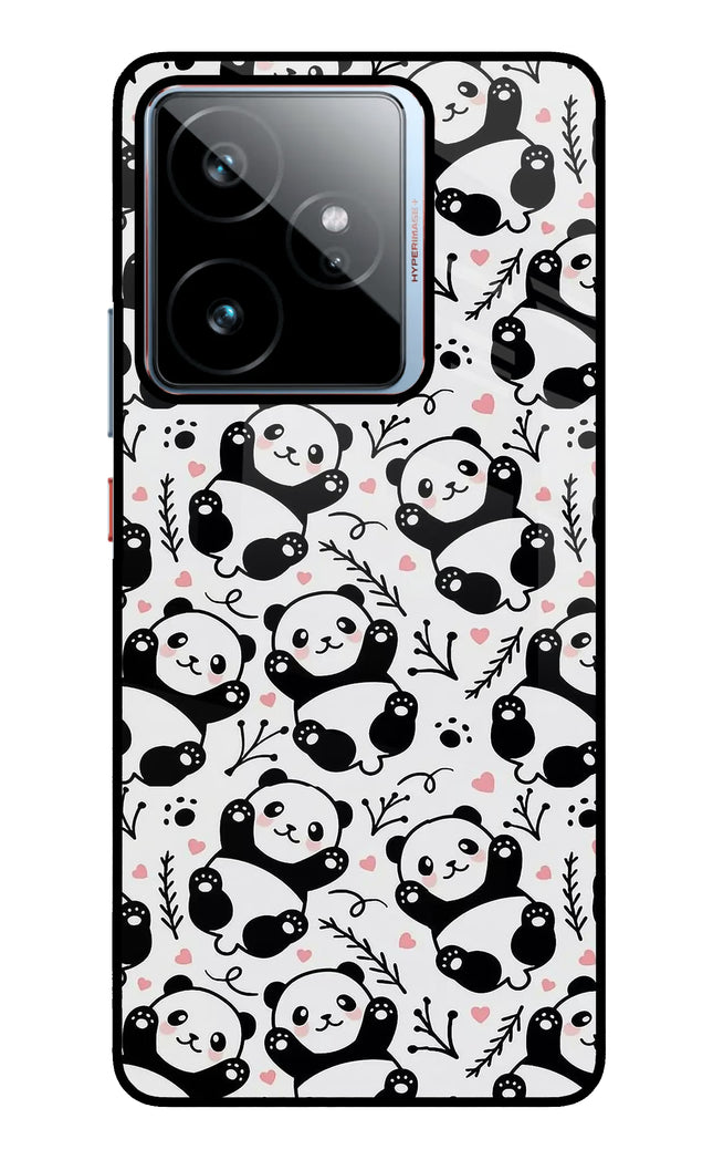 Cute Panda Realme GT 7 Metal Case Back Cover by Casekaro