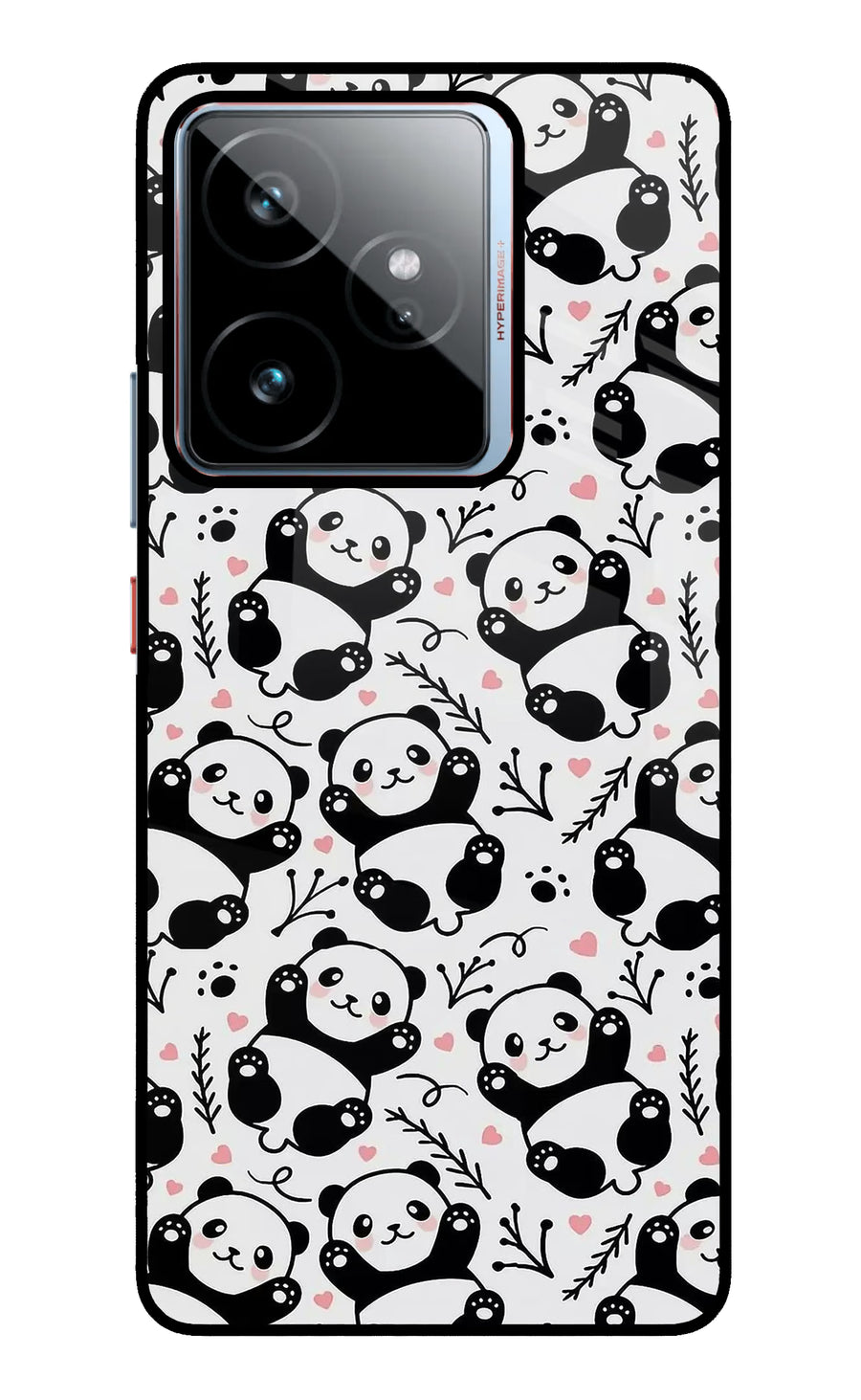Cute Panda Realme GT 7 Back Cover, Metal case