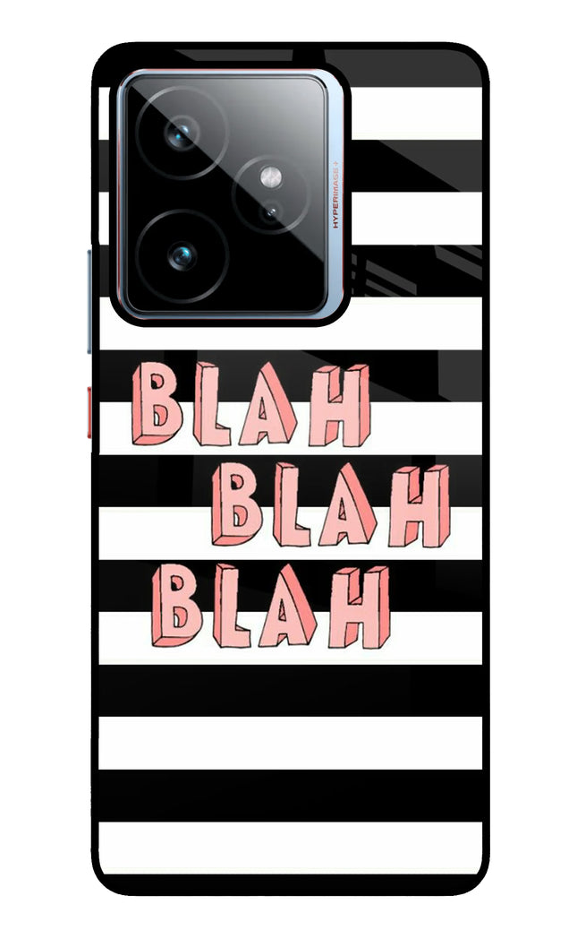 Blah Blah Blah Realme GT 7 Metal Case Back Cover by Casekaro