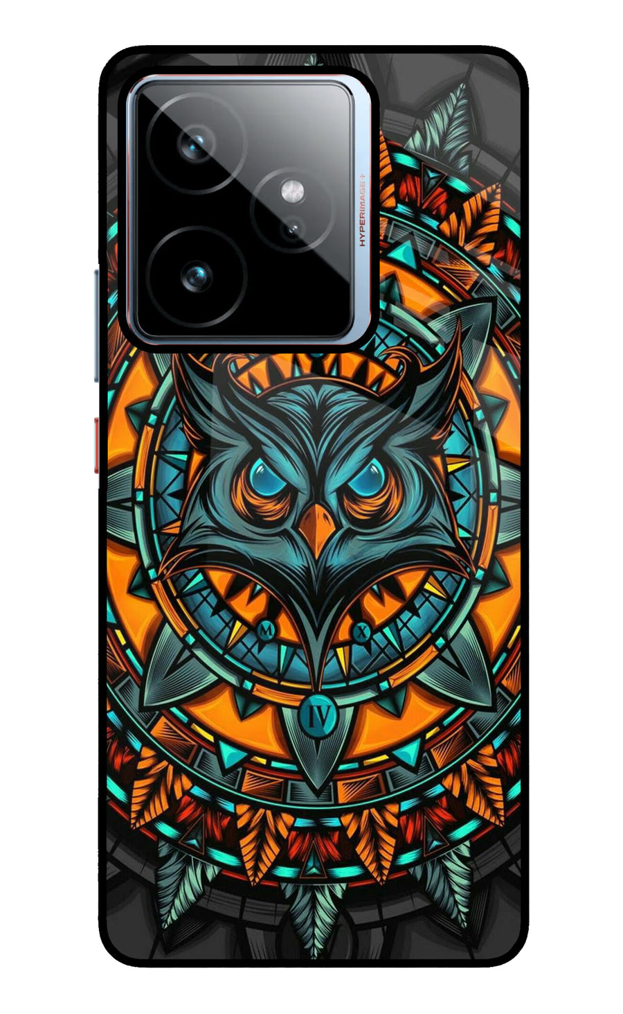 Angry Owl Art Realme GT 7 Back Cover, Metal case