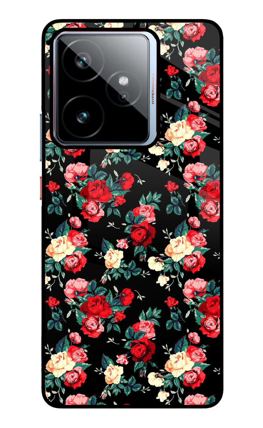 Rose Pattern Realme GT 7 Back Cover, Metal case
