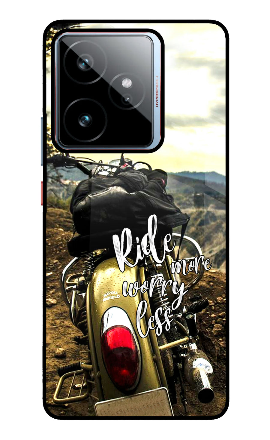 Ride More Worry Less Realme GT 7 Back Cover, Metal case