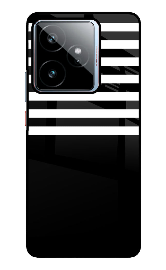 Black and White Print Realme GT 7 Metal Case Back Cover by Casekaro