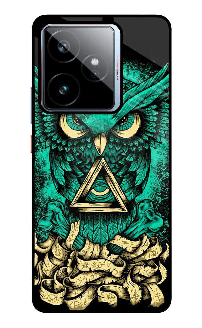 Green Owl Realme GT 7 Metal Case Back Cover by Casekaro