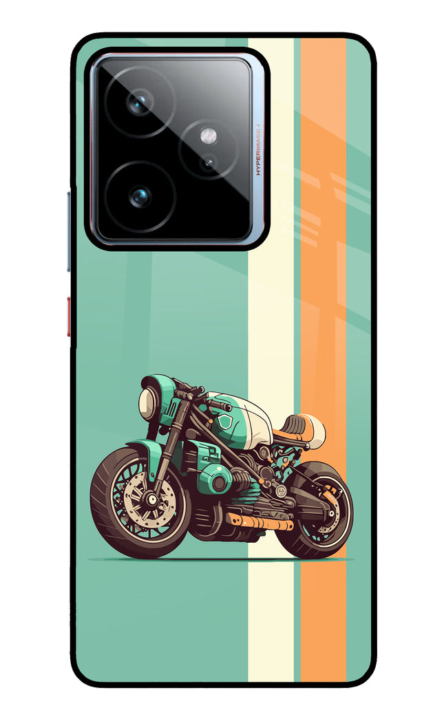 Striped Moto Drift Realme GT 7 Metal Case Back Cover by Casekaro