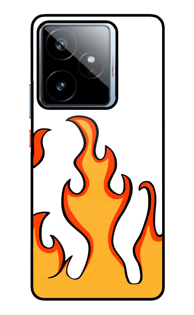 Fired Up – White Realme GT 7 Metal Case Back Cover by Casekaro