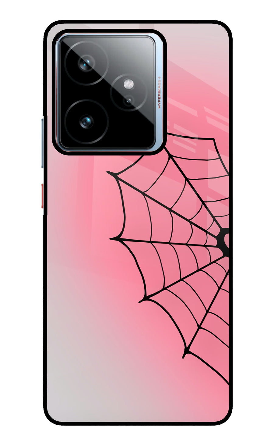 Pink Web Realme GT 7 Back Cover, Metal case