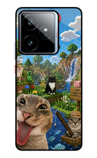Minecraft Cat Chaos Realme GT 7 Metal Case Back Cover by Casekaro