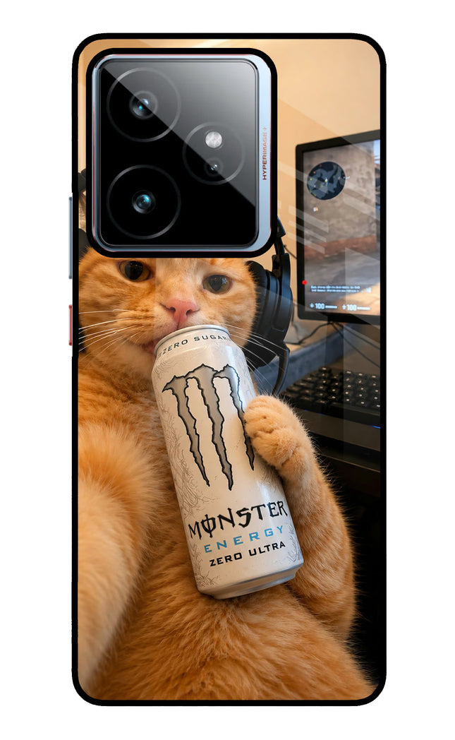 Gamer Cat Energy Realme GT 7 Metal Case Back Cover by Casekaro