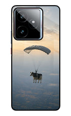 Skydiving Cow Realme GT 7 Metal Case Back Cover by Casekaro