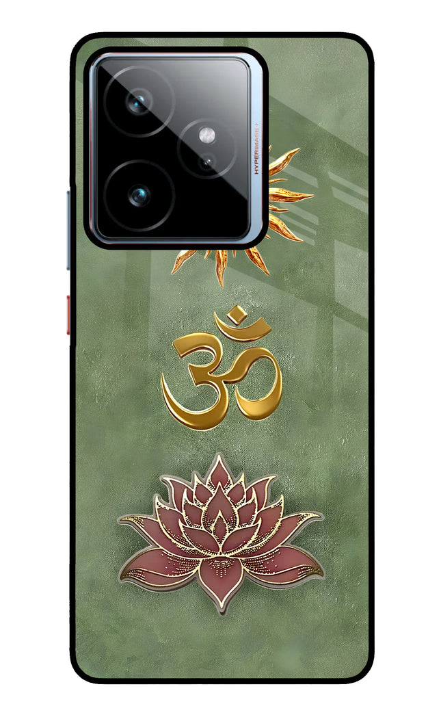 Om & Lotus Realme GT 7 Metal Case Back Cover by Casekaro