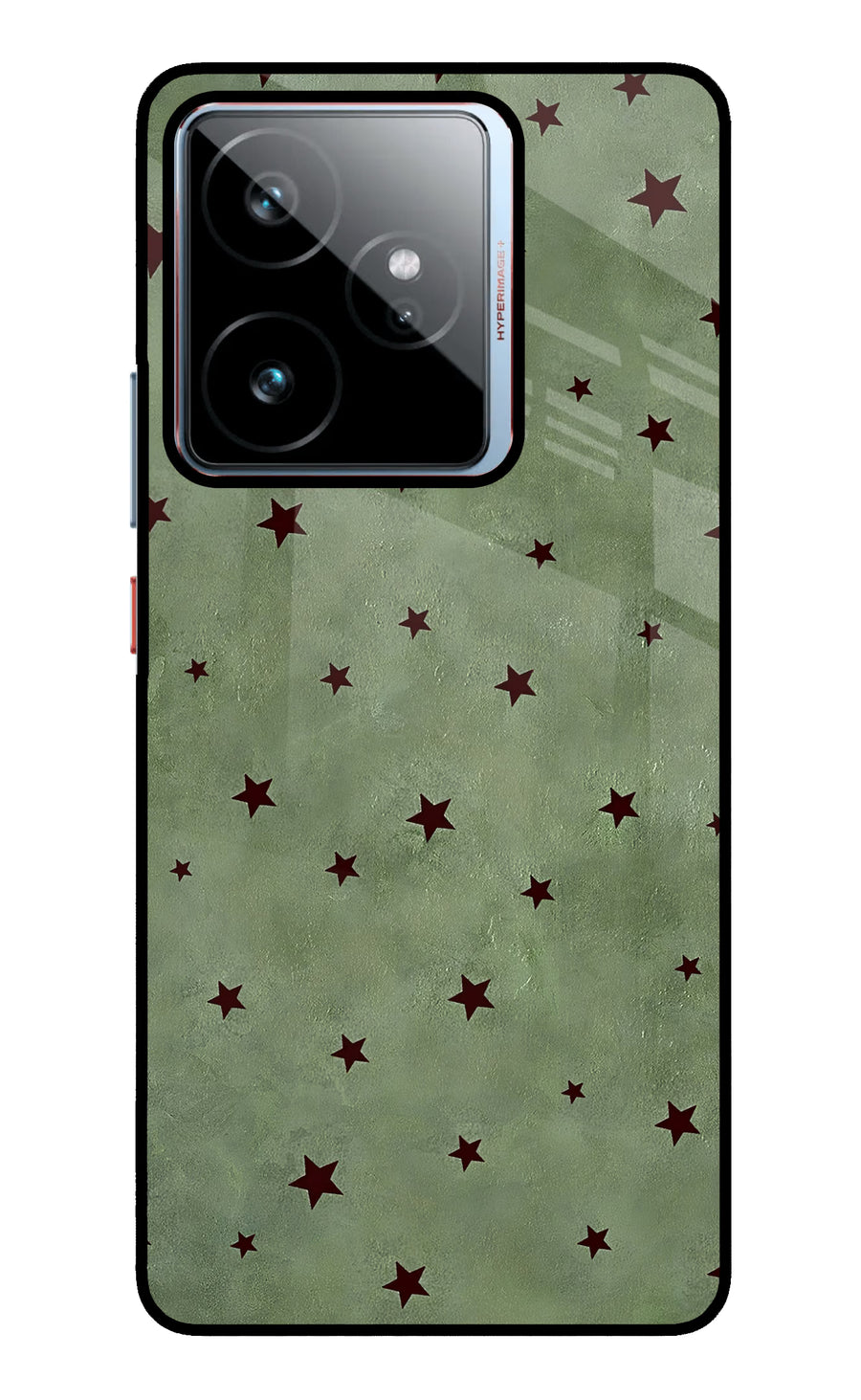 Green Stars Realme GT 7 Back Cover, Metal case