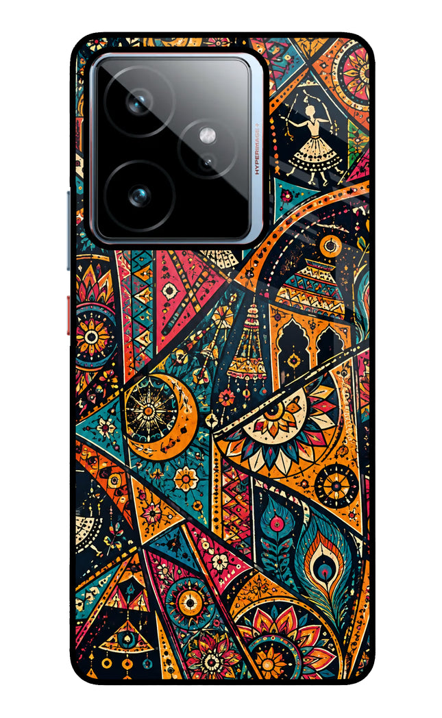 Folk Print Realme GT 7 Metal Case Back Cover by Casekaro