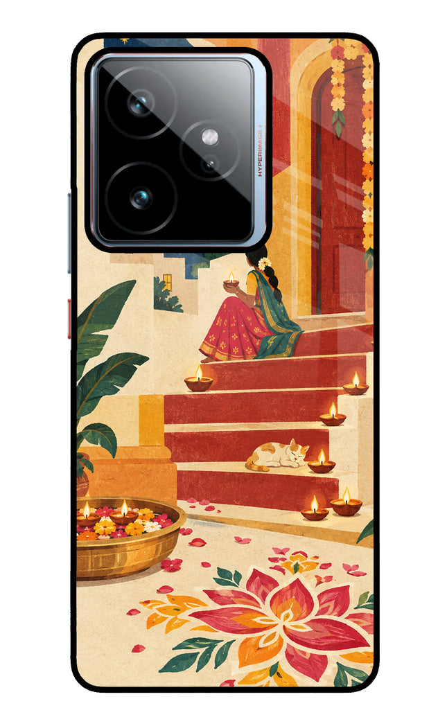 Diwali Rangoli Realme GT 7 Metal Case Back Cover by Casekaro