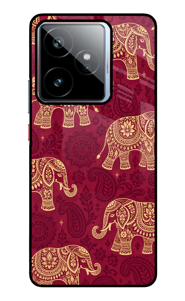 Maroon Elephant Realme GT 7 Metal Case Back Cover by Casekaro