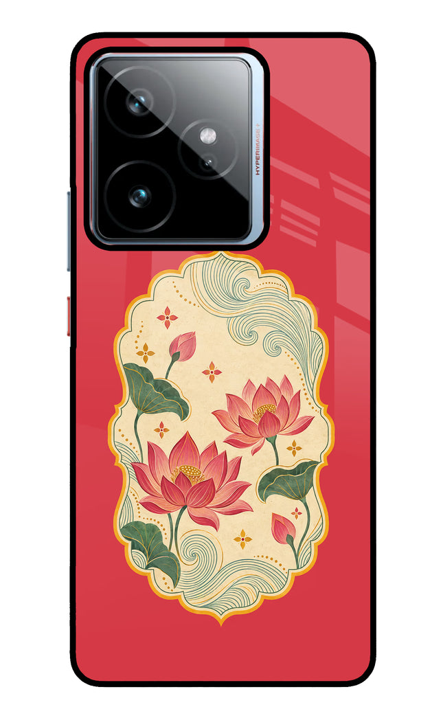 Pink Lotus Realme GT 7 Metal Case Back Cover by Casekaro
