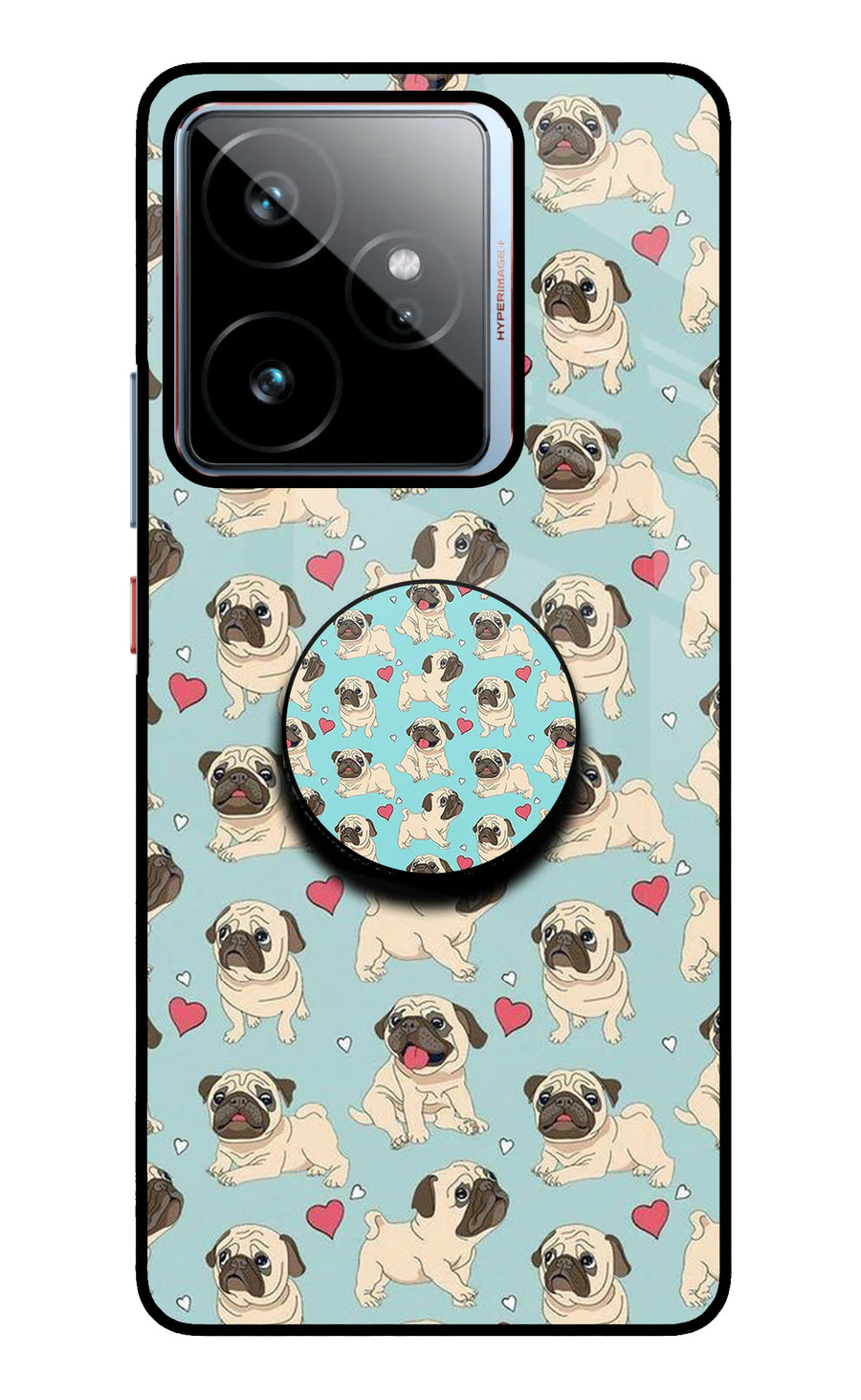 Pug Dog Realme GT 7 Pop Case, Metal case