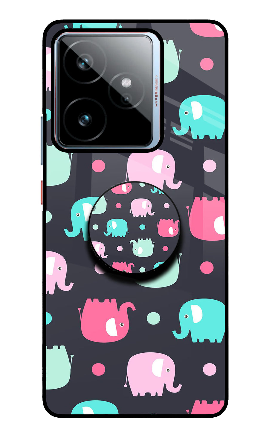 Baby Elephants Realme GT 7 Pop Case, Metal case