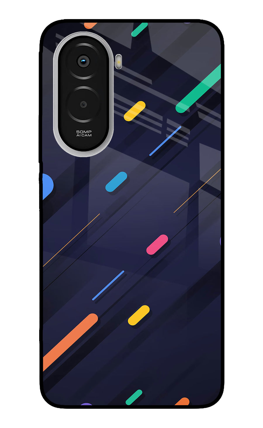 Abstract Design Poco M7 Plus 5G Back Cover, Metal case
