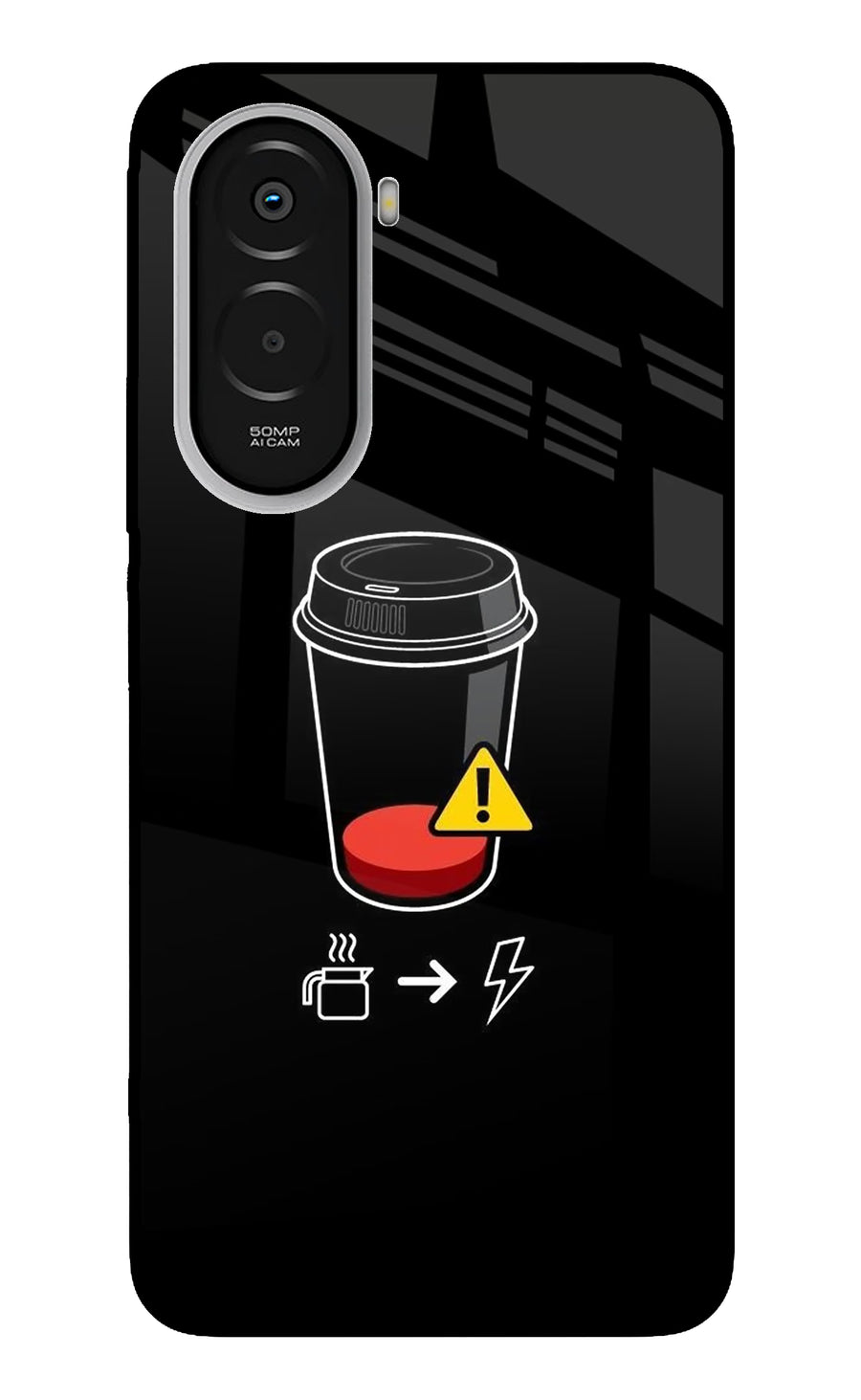Coffee Poco M7 Plus 5G Back Cover, Metal case