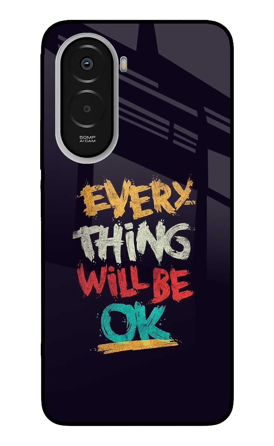 Everything Will Be Ok Poco M7 Plus 5G Back Cover, Metal case