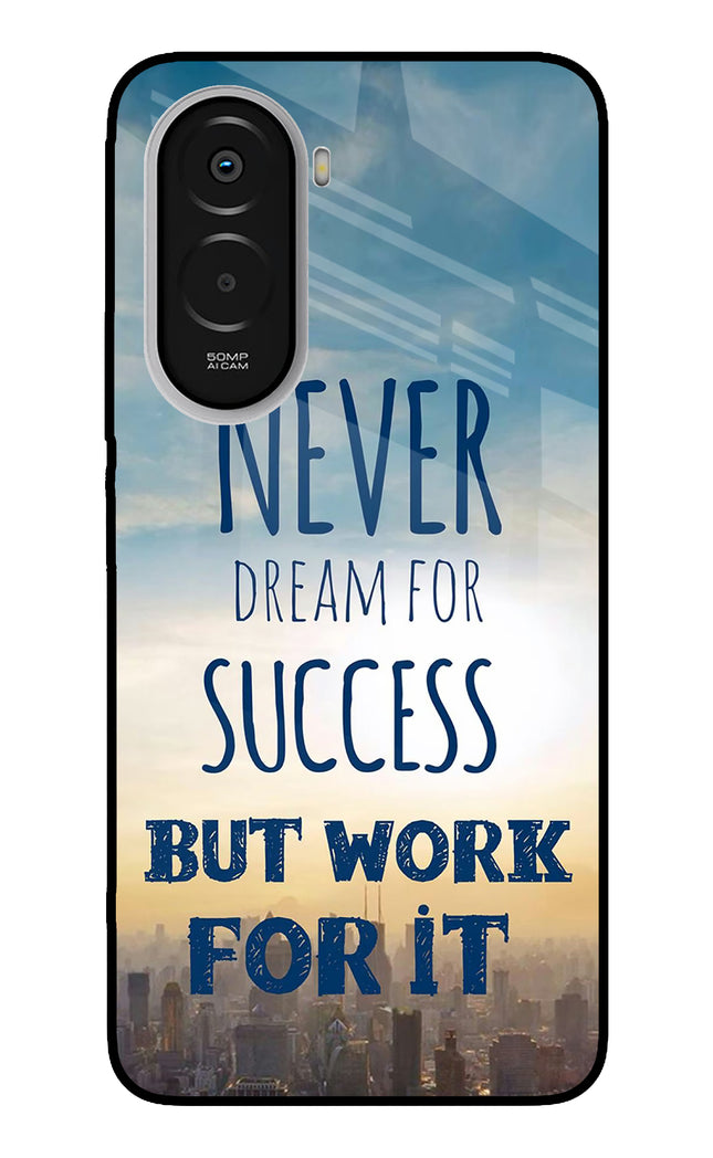 Never Dream For Success But Work For It Poco M7 Plus 5G Metal Case Back Cover by Casekaro