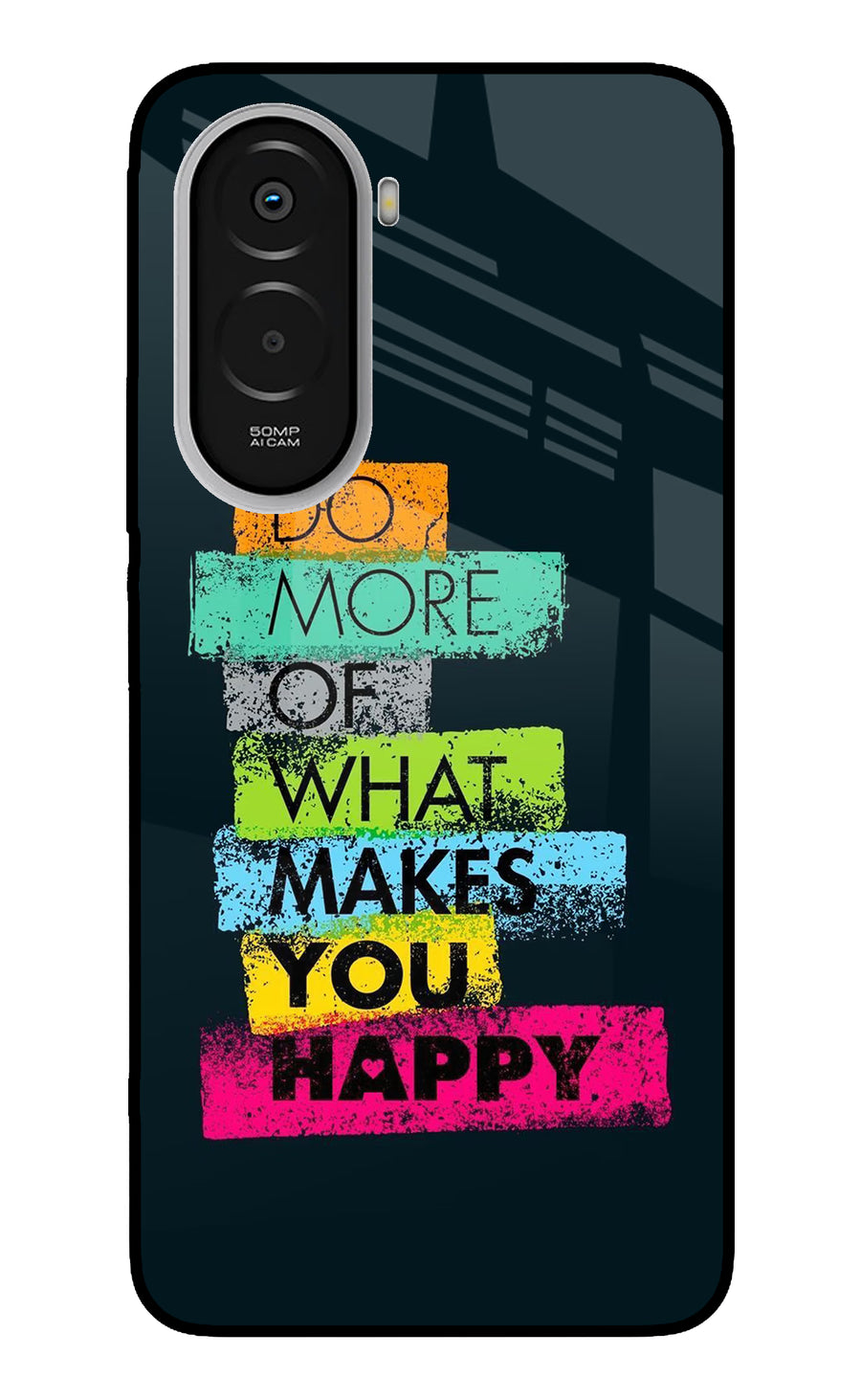 Do More Of What Makes You Happy Poco M7 Plus 5G Back Cover, Metal case