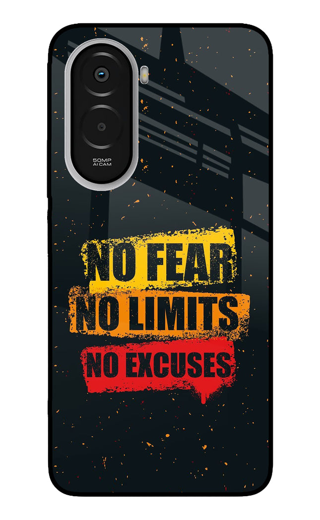 No Fear No Limits No Excuse Poco M7 Plus 5G Metal Case Back Cover by Casekaro