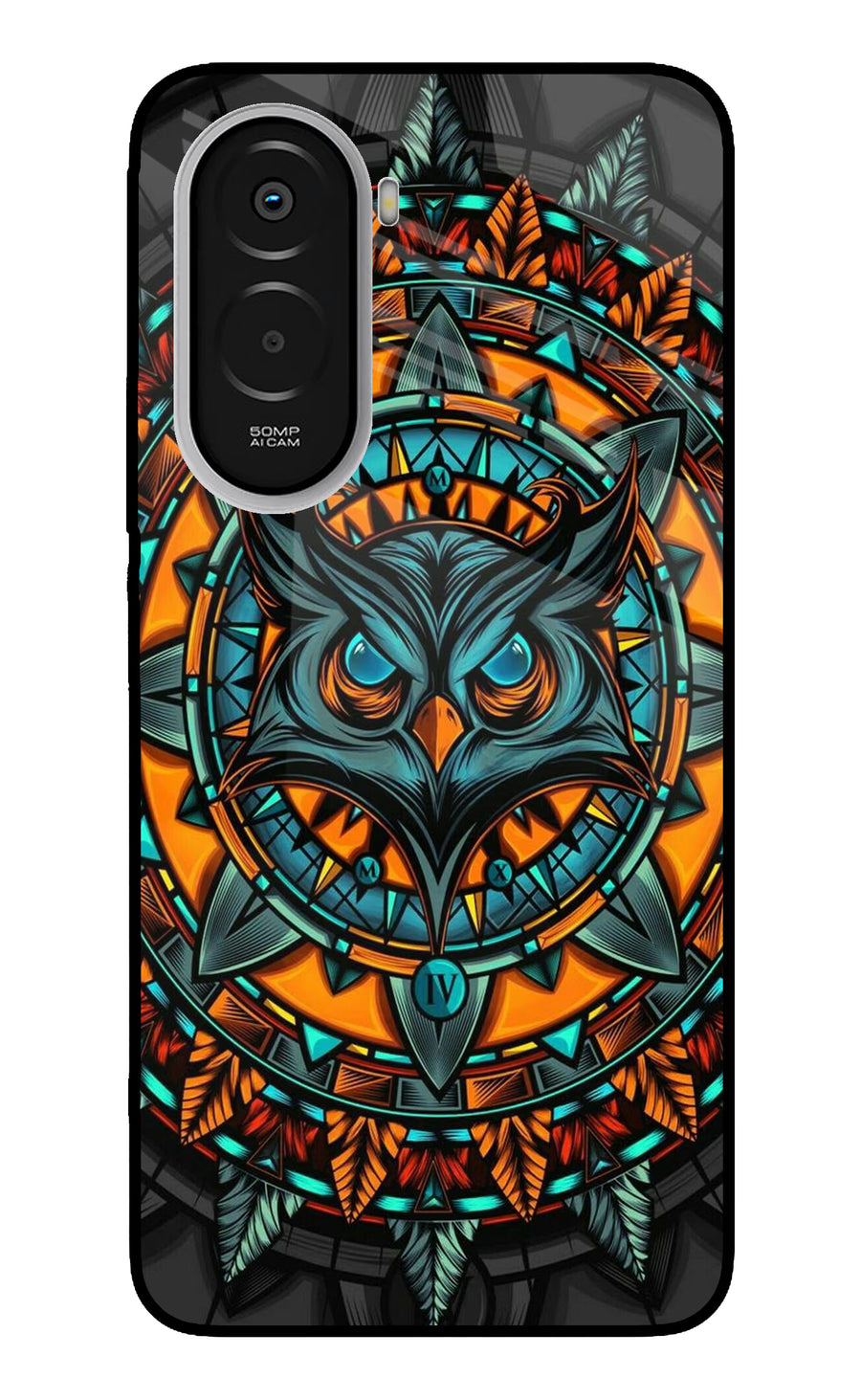 Angry Owl Art Poco M7 Plus 5G Back Cover, Metal case