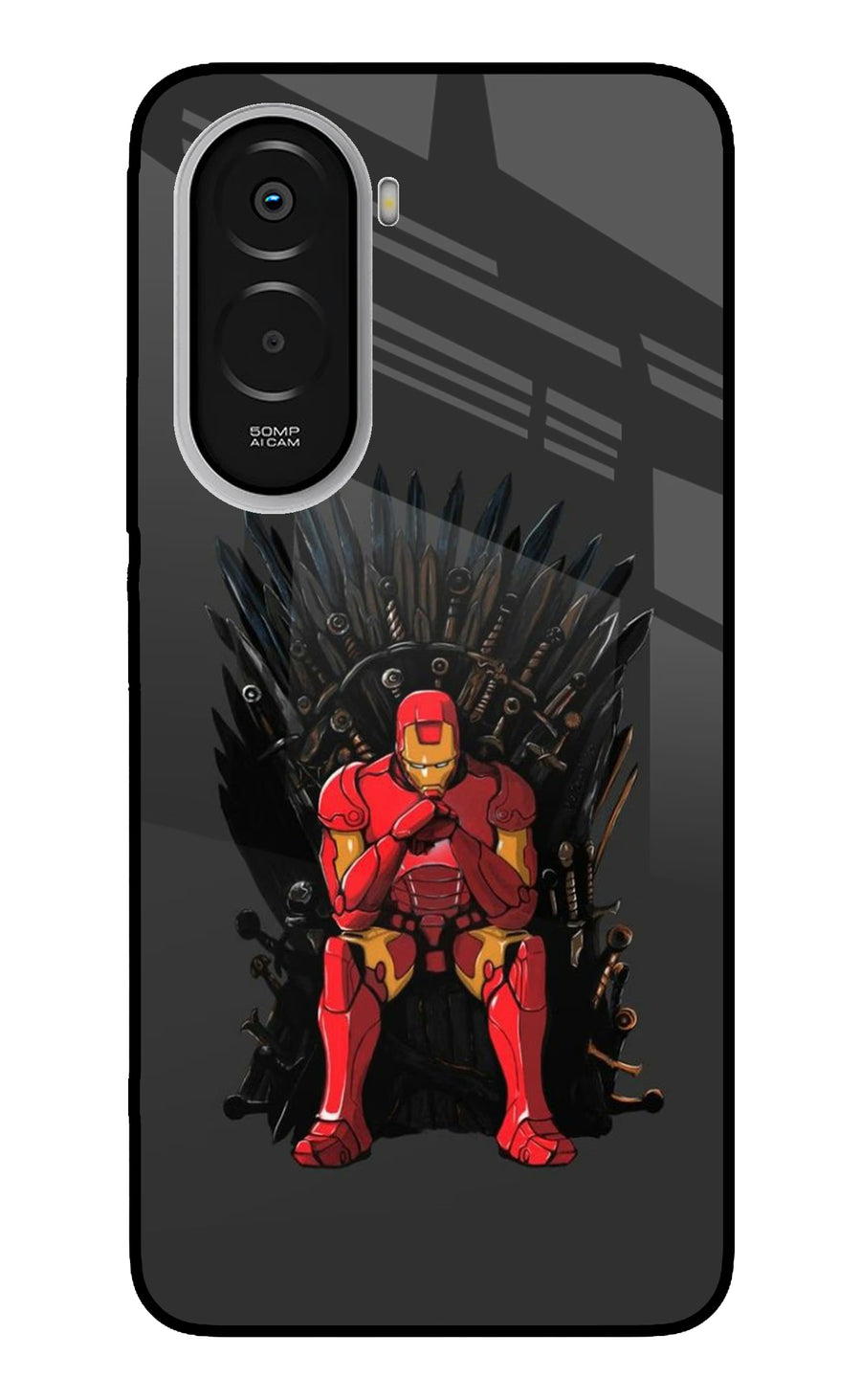 Ironman Throne Poco M7 Plus 5G Back Cover, Metal case