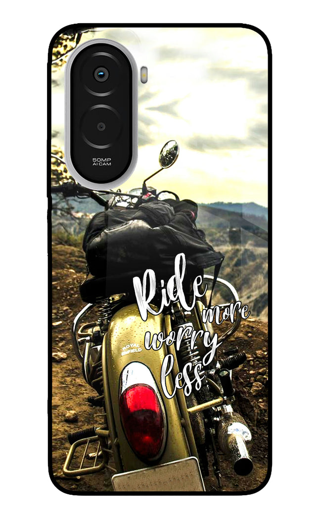 Ride More Worry Less Poco M7 Plus 5G Metal Case Back Cover by Casekaro