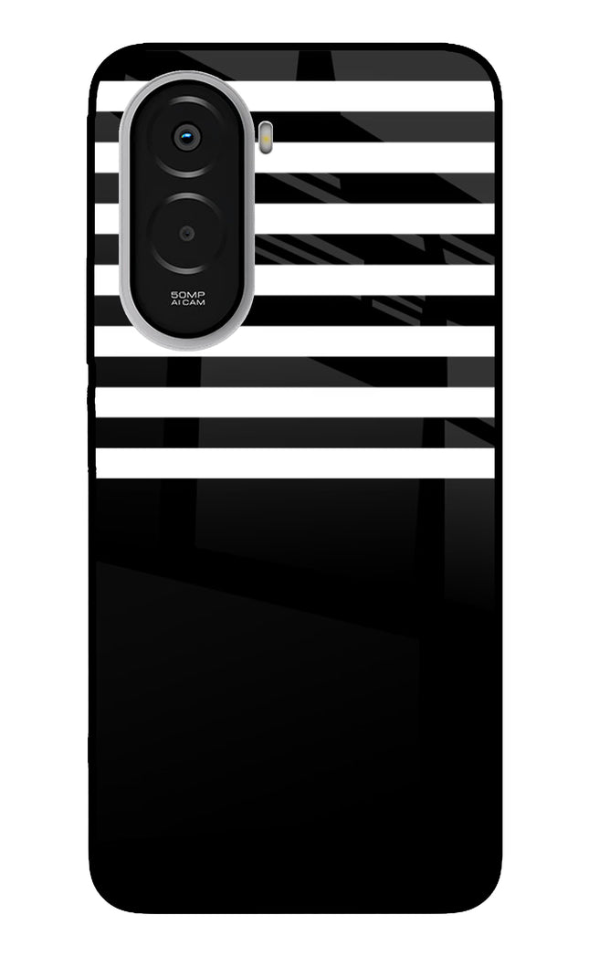 Black and White Print Poco M7 Plus 5G Metal Case Back Cover by Casekaro