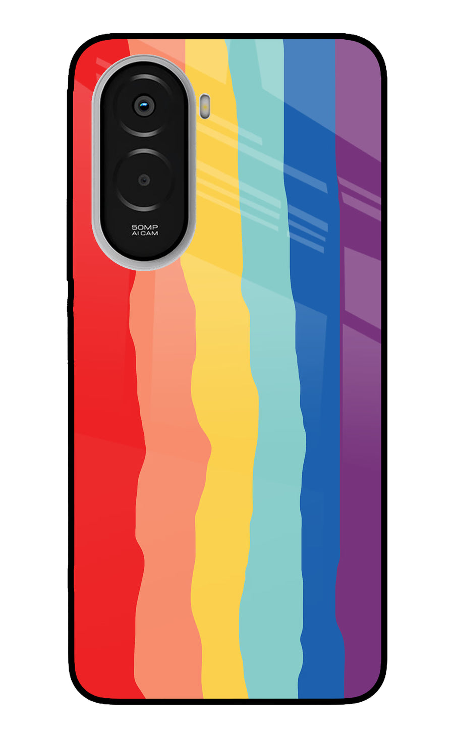 Rainbow Poco M7 Plus 5G Back Cover, Metal case