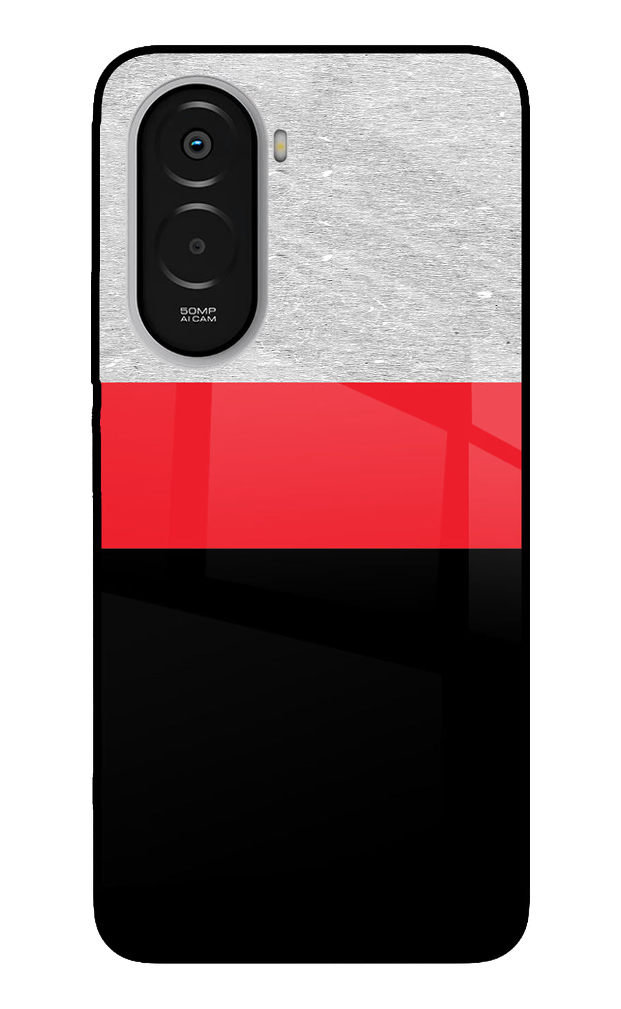 Tri Color Pattern Poco M7 Plus 5G Back Cover, Metal case