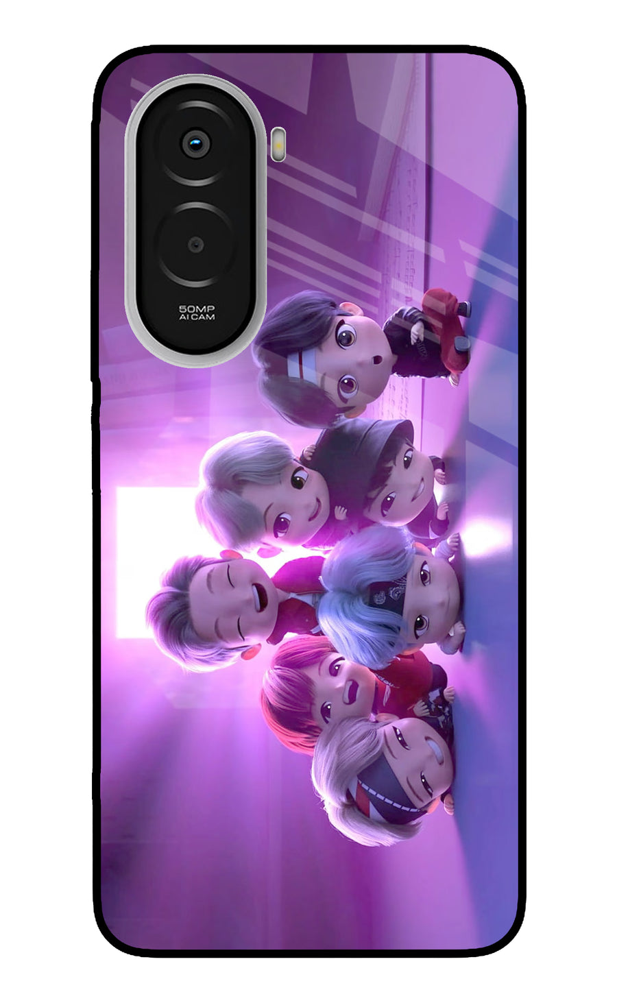 BTS Chibi Poco M7 Plus 5G Back Cover, Metal case