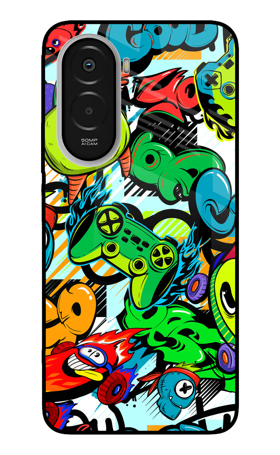 Game Doodle Poco M7 Plus 5G Back Cover, Metal case